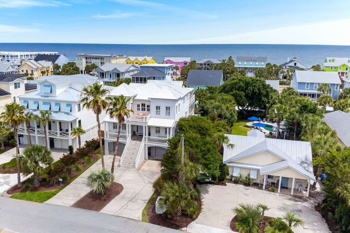 Aerial View | Twin Palms | 914 Carolina Blvd | Isle of Palms, SC | IOP Escapes