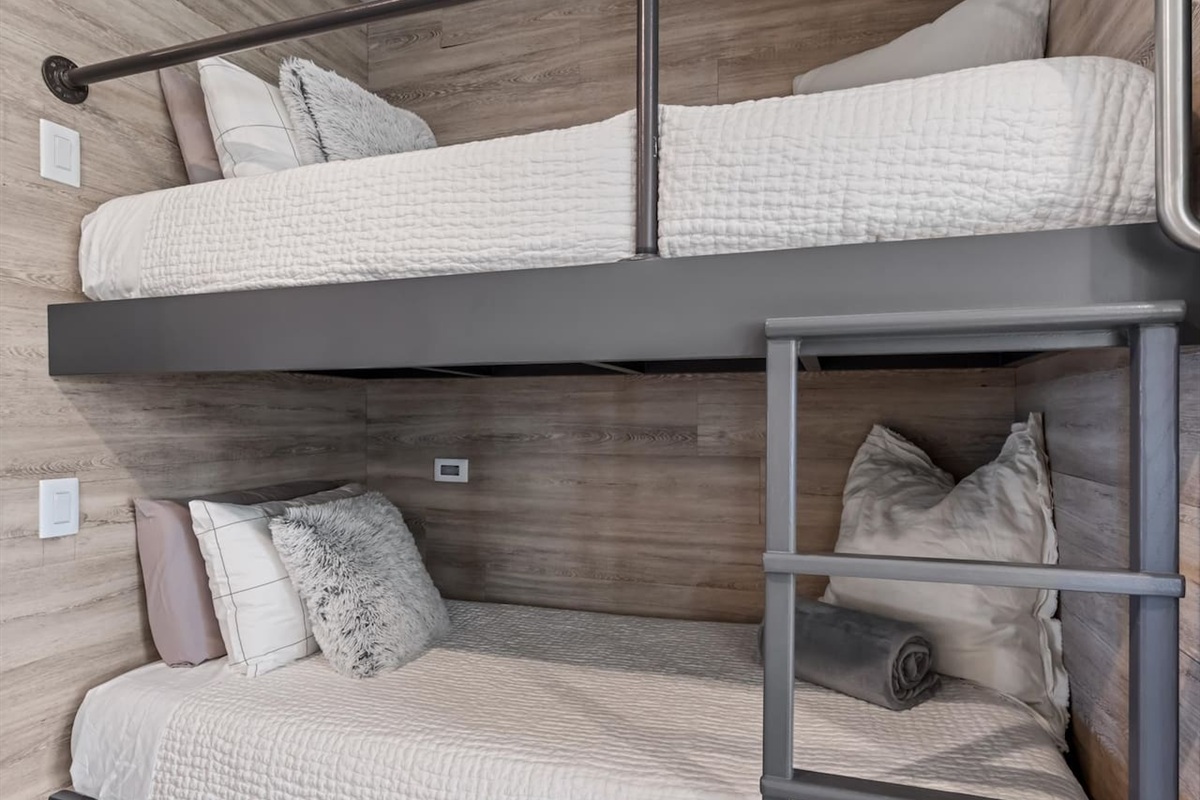 Twin bunk beds with trundle