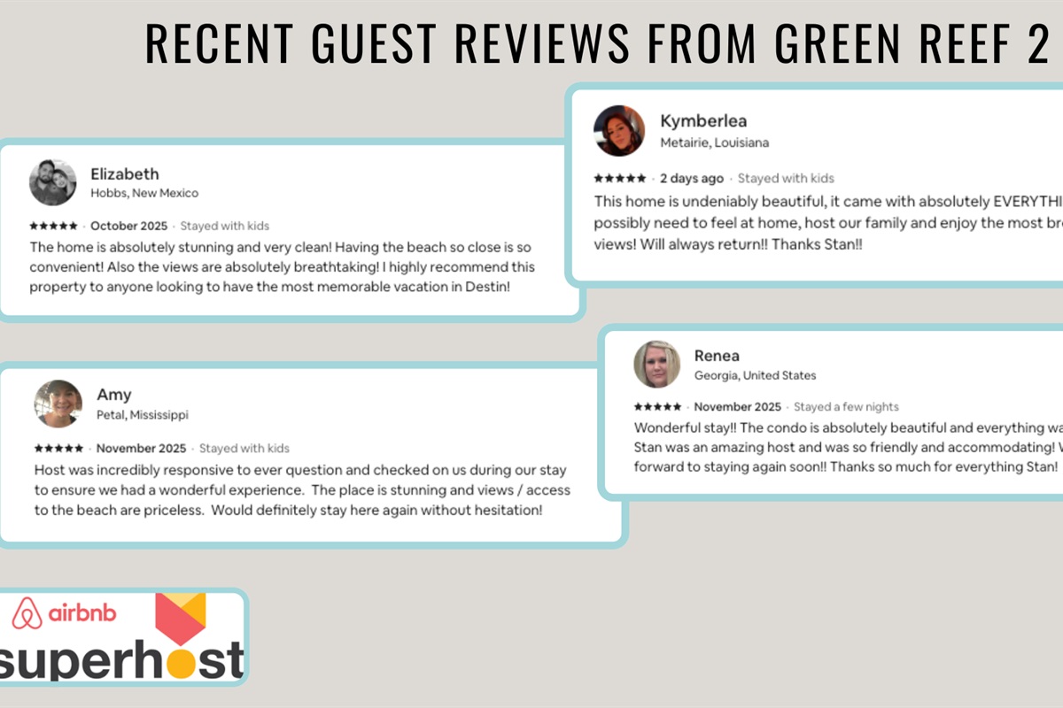 Recent reviews from happy guests show that you are in good hands!
