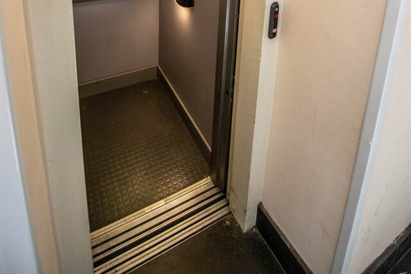 Modern elevator in the building