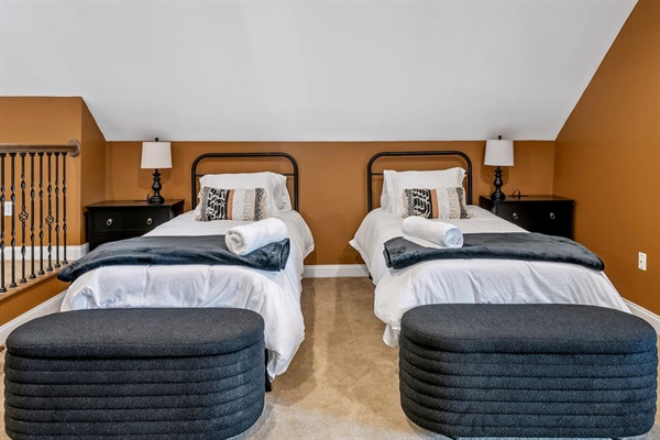 Bedroom 4 at The Chalet (2 twin beds shown)