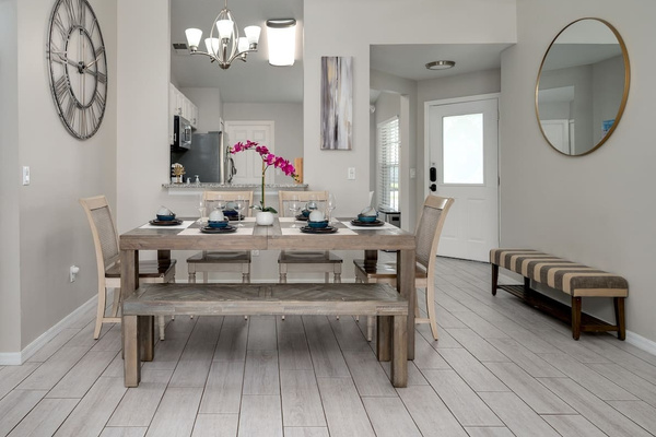 Dining table set for your stay