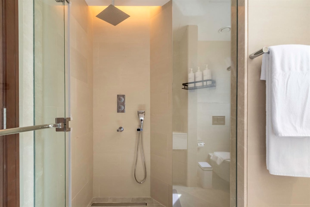 Shower in comfort with hot water