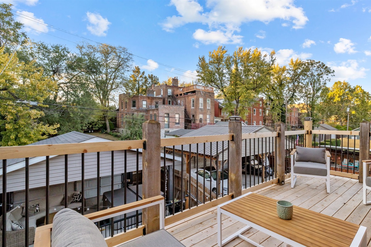 Enjoy a cup of coffee or just sit and enjoy the view from the upper deck off of the Master Bedroom.