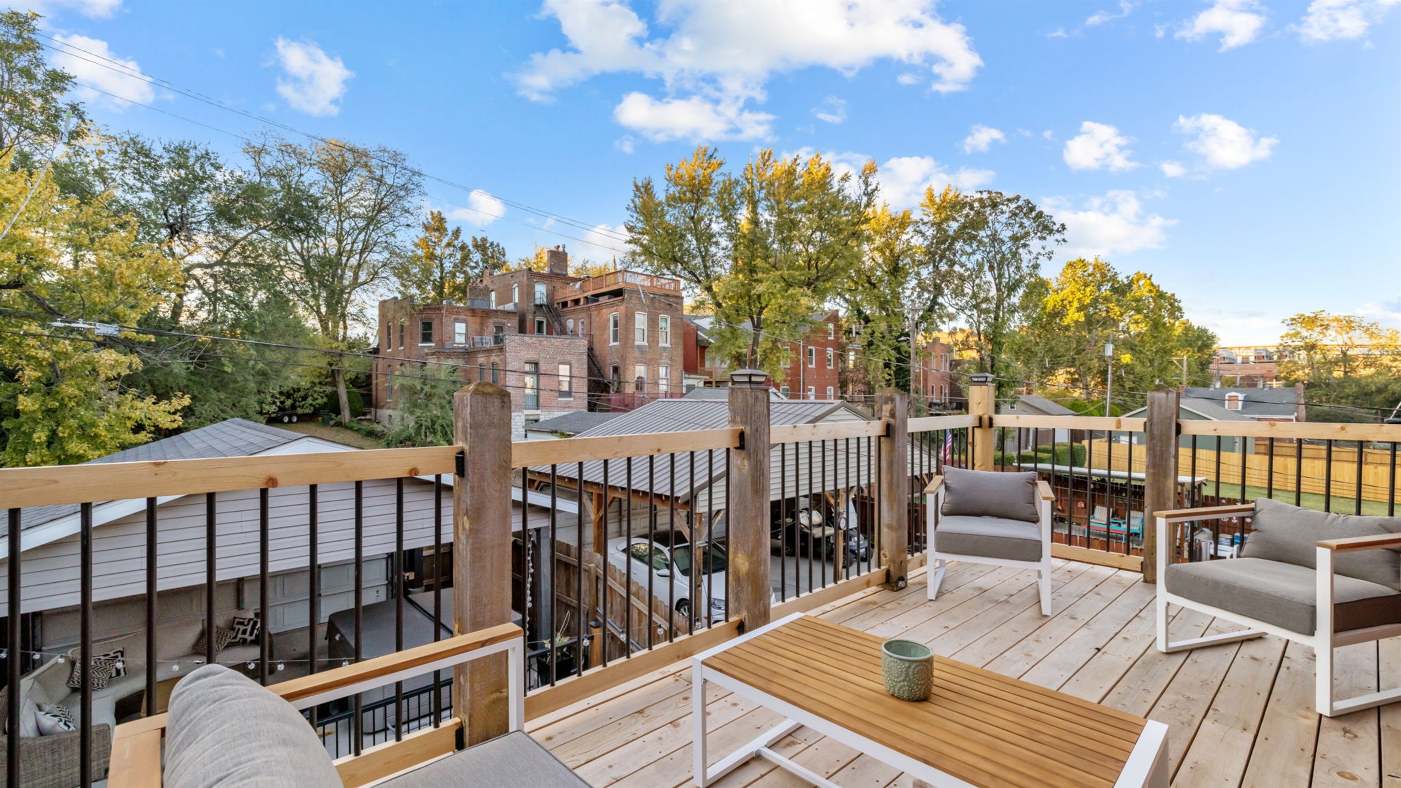 Enjoy a cup of coffee or just sit and enjoy the view from the upper deck off of the Master Bedroom.