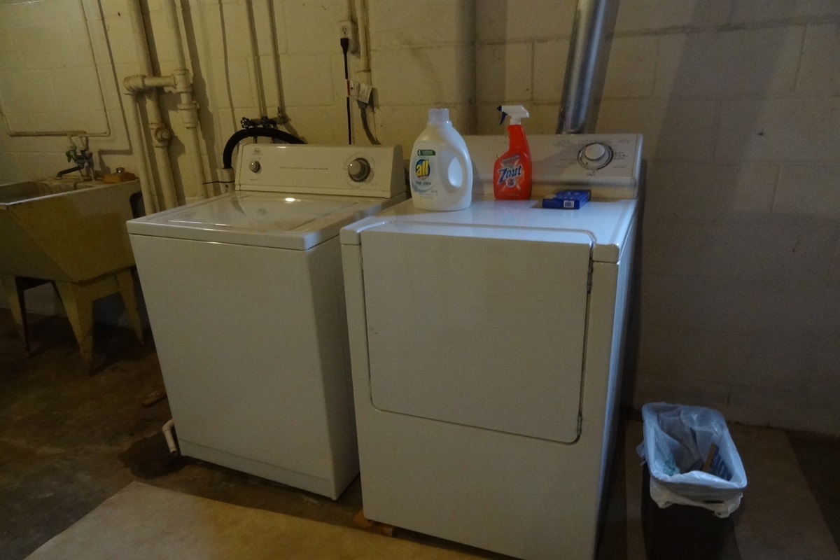 Washer and dryer available for use