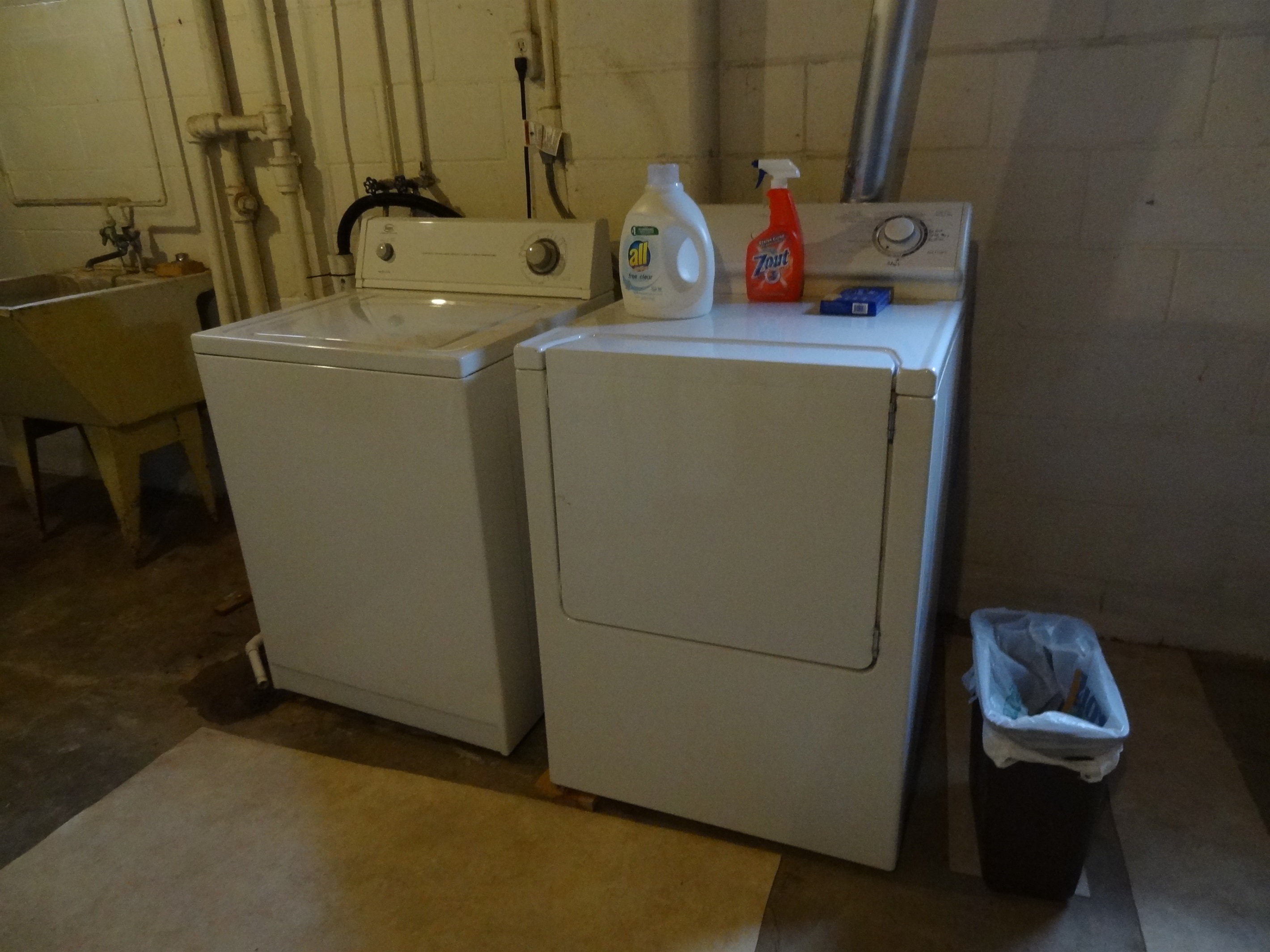 Washer and dryer available for use