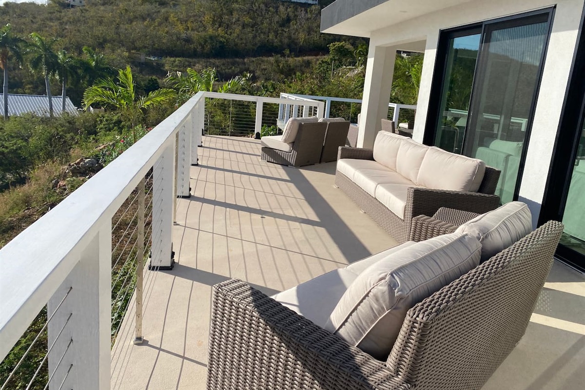 Relax on the covered patio and take in serene surroundings.