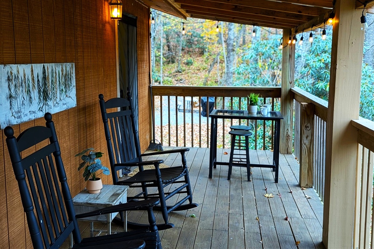 Private Porch with Rocking Chairs