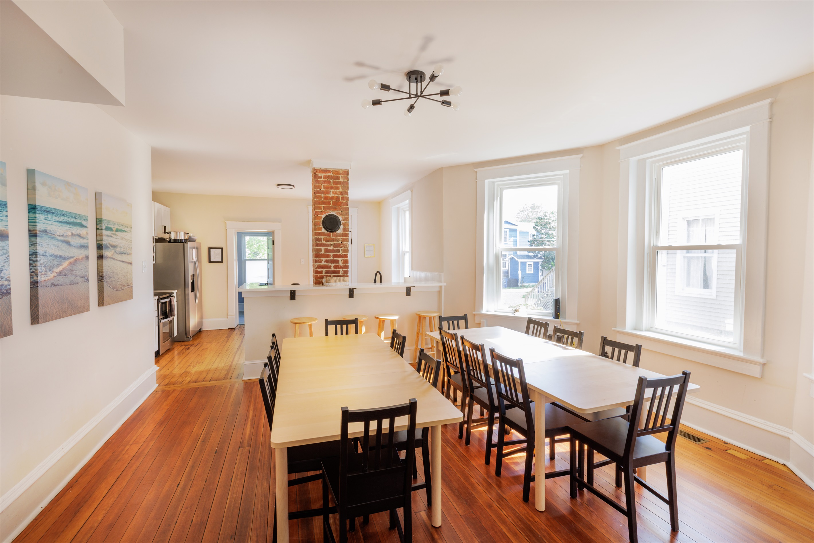 Spacious kitchen with modern appliances, essentials.