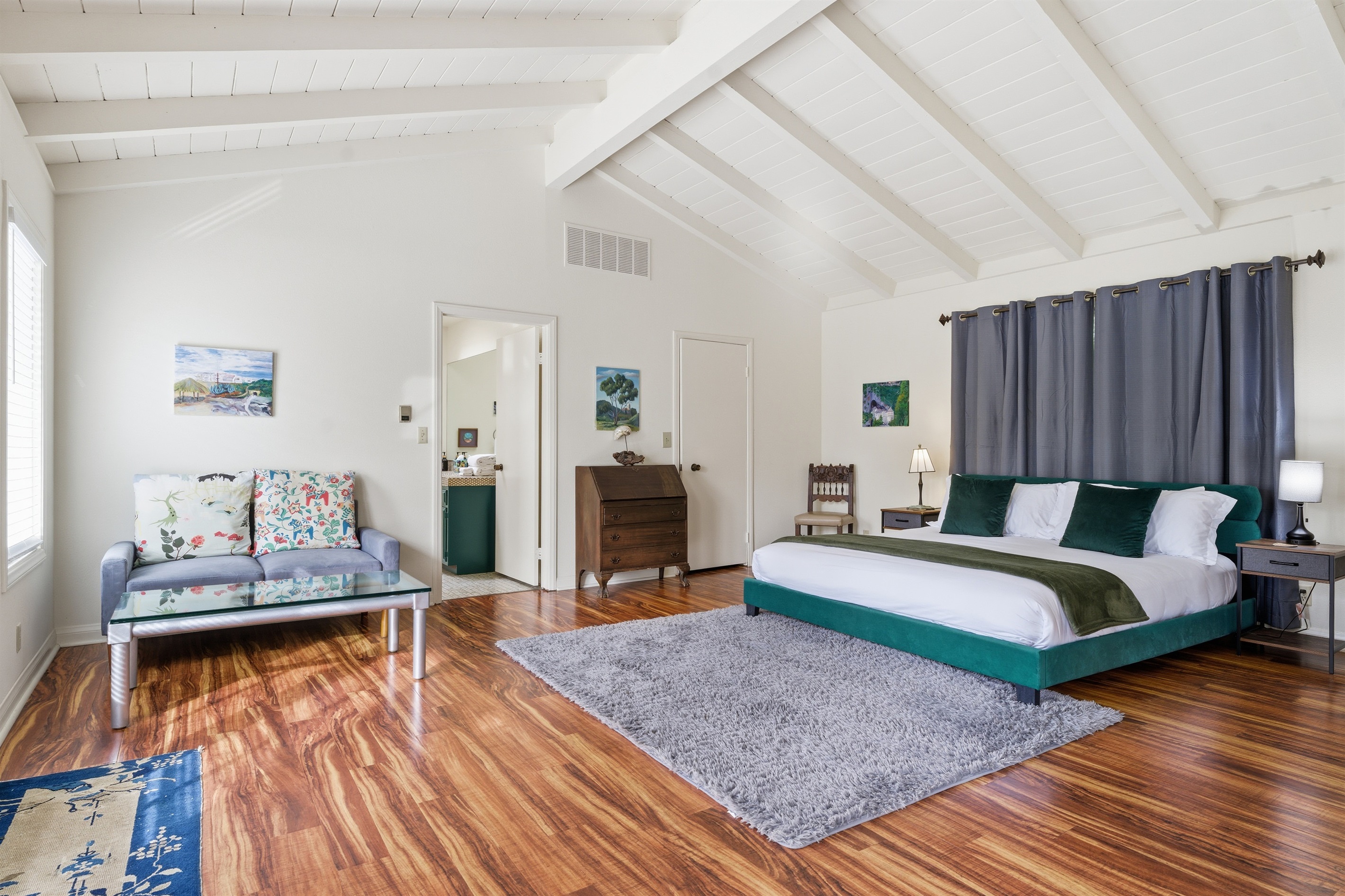 Large king bedroom with attached bathroom