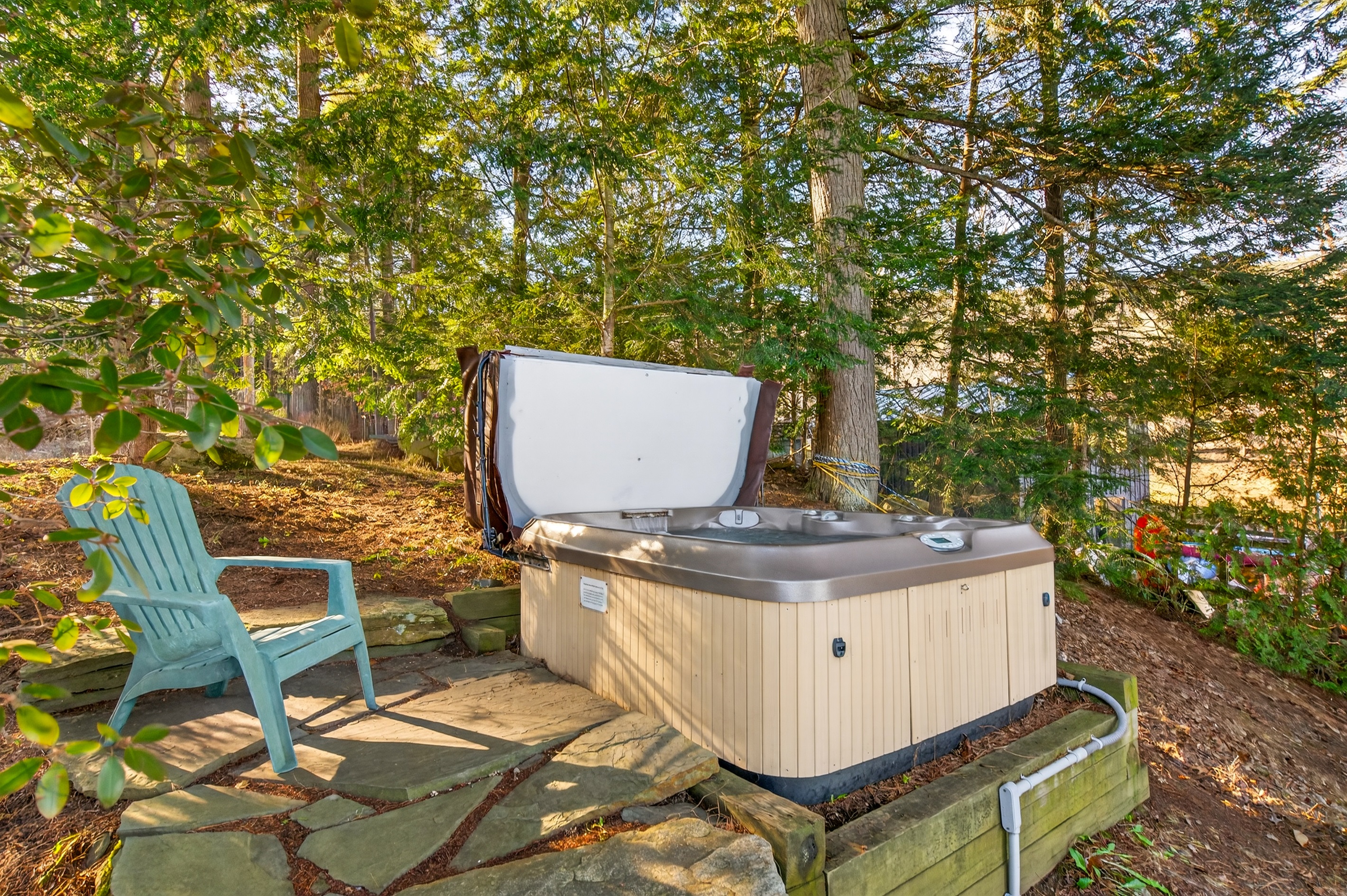 Hot tub area — great for relaxing under the stars.