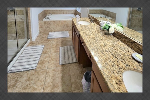 Main Master Bathroom, Large Walk In Shower and separate Tub