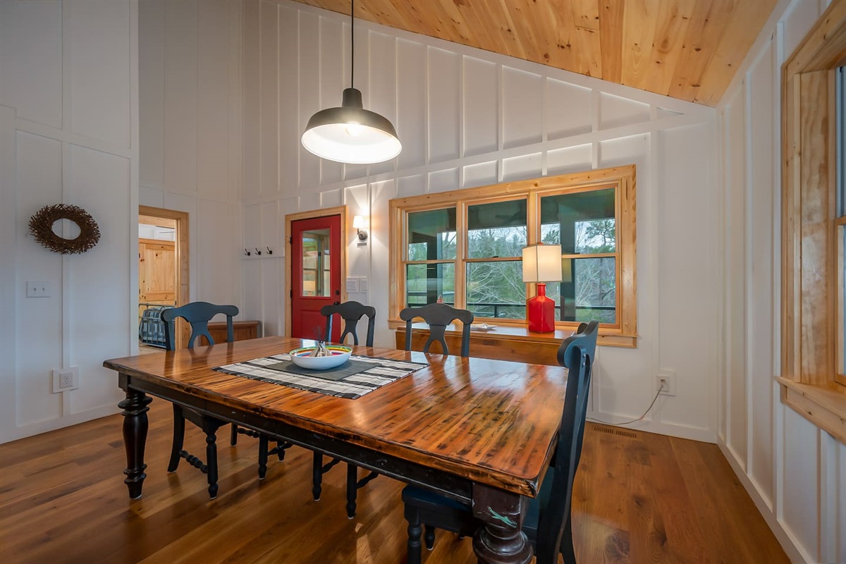 Dining room area on main level of home