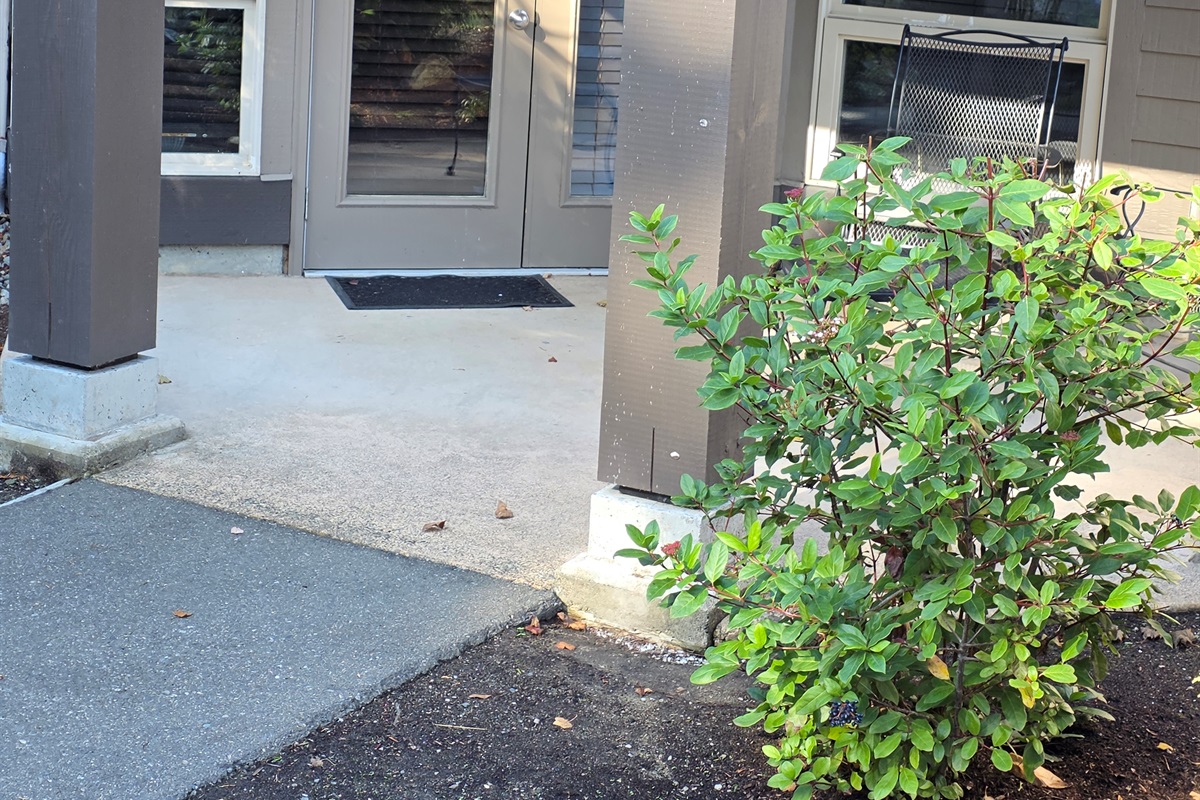 Unit B- Covered patio