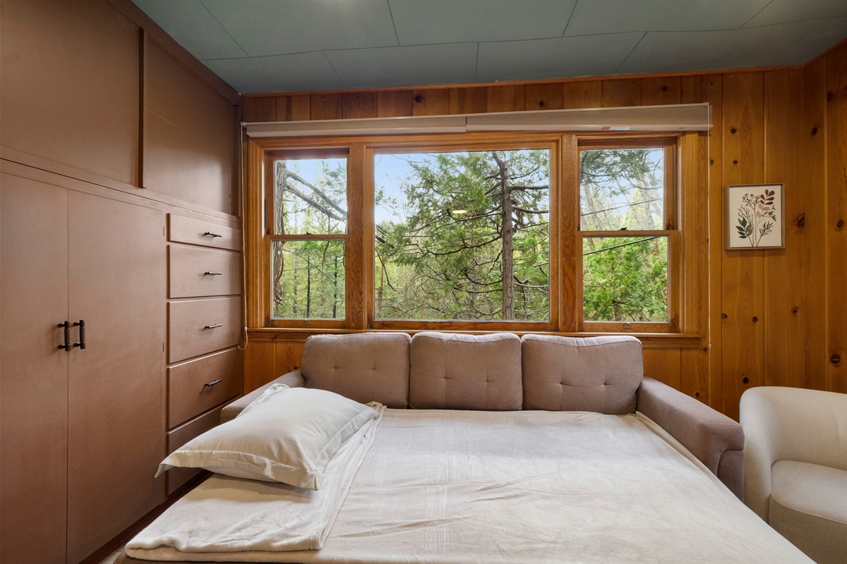 Full bed - pull out sleeper sofa in bunk room.