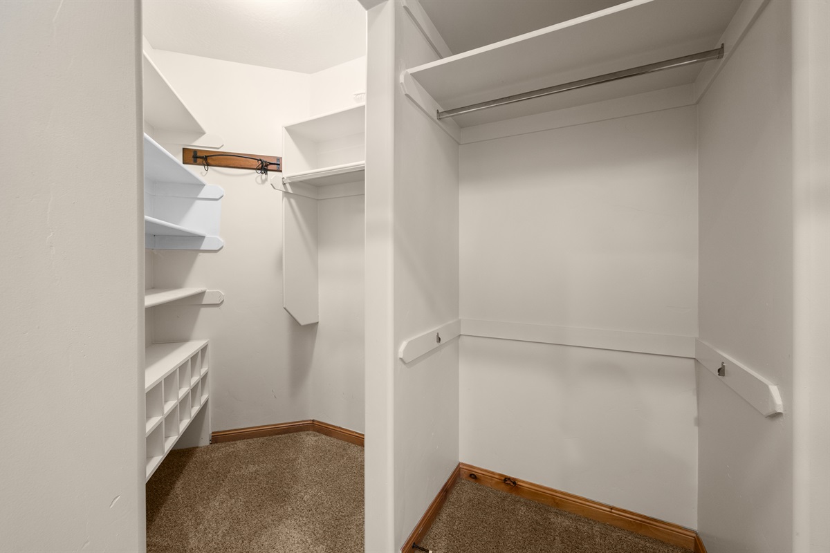 Ample storage and space for all your gear and belongings in this walk-in Closet for Bedroom 3