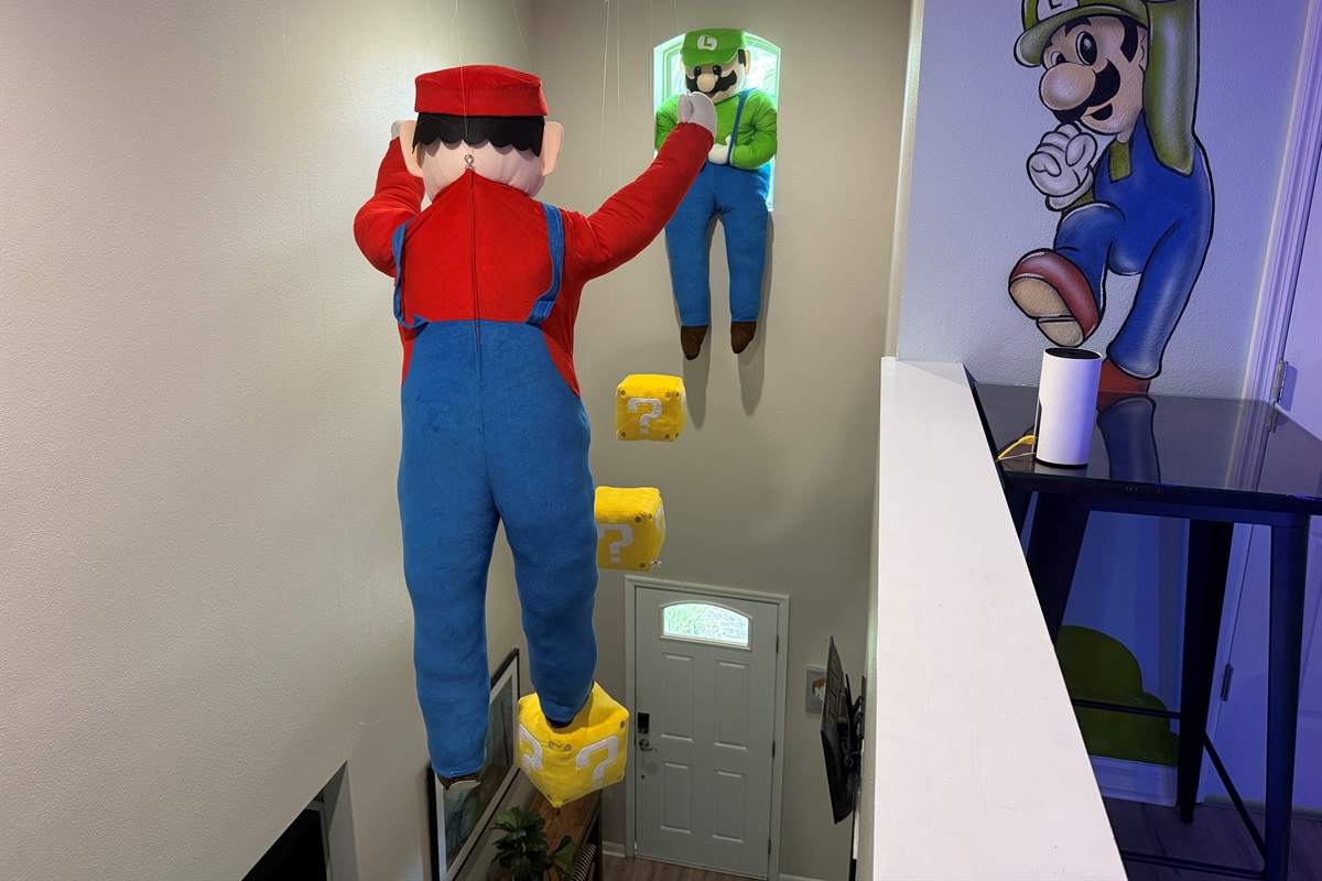 When You Are Up In The Loft (Game Room), Look Down - Super Mario And Luigi.