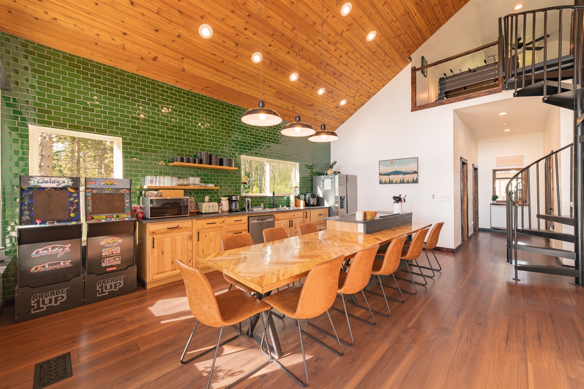 Kitchen stocked with quality cookware and appliances