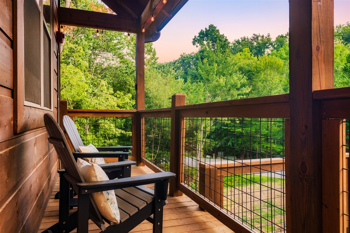Front porch with seating