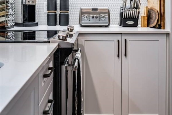 Modern appliances and thoughtful design make cooking together feel effortless.