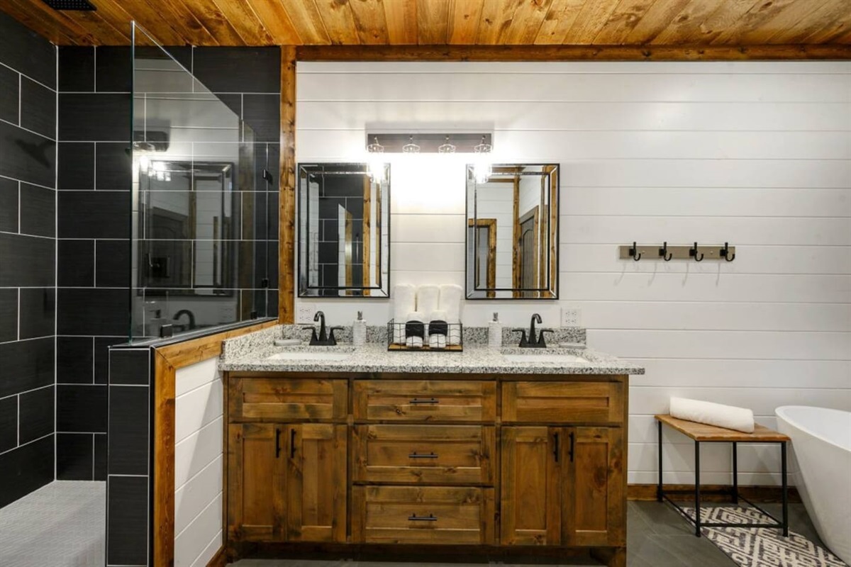 Start your day in peace or unwind at night in our spacious, modern bathrooms.