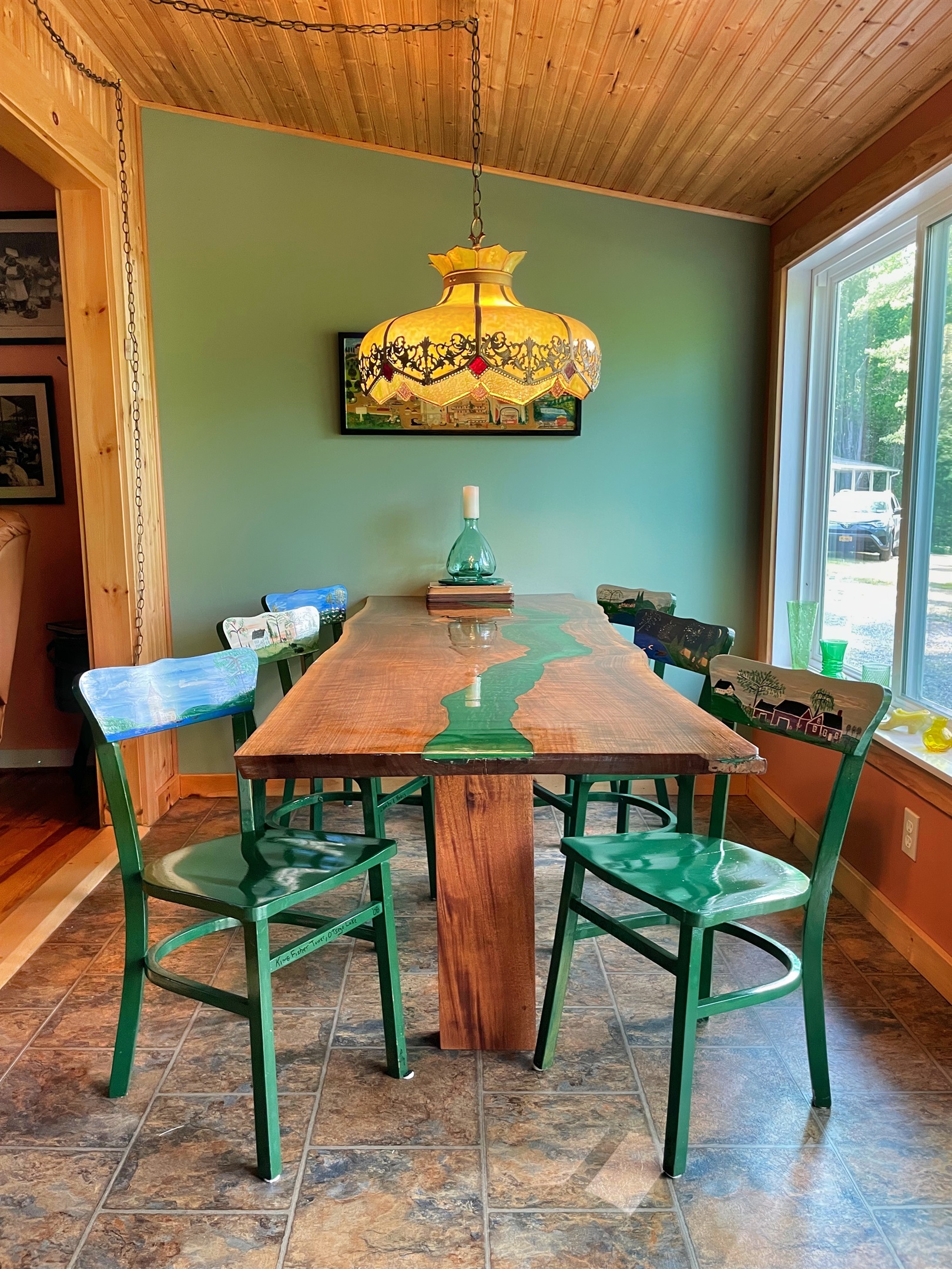 Big Pines beautiful custom table for dining.