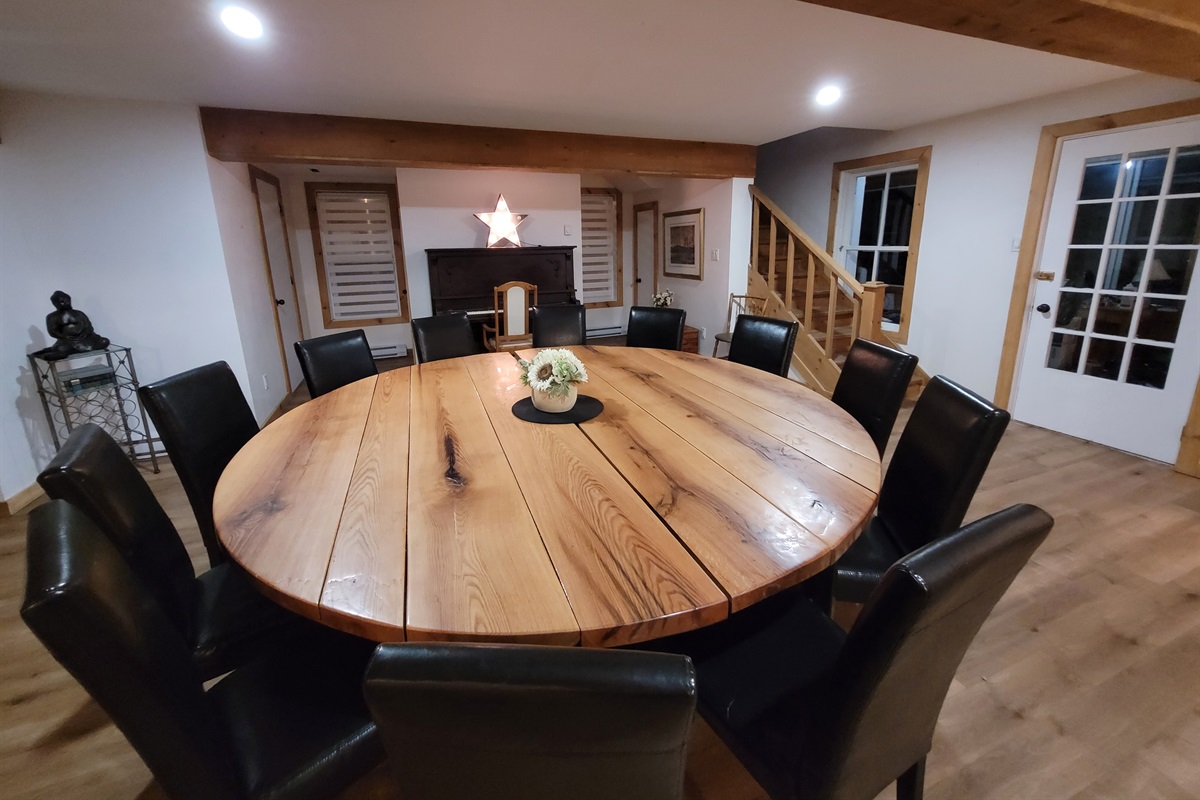 Dining table with room for twelve