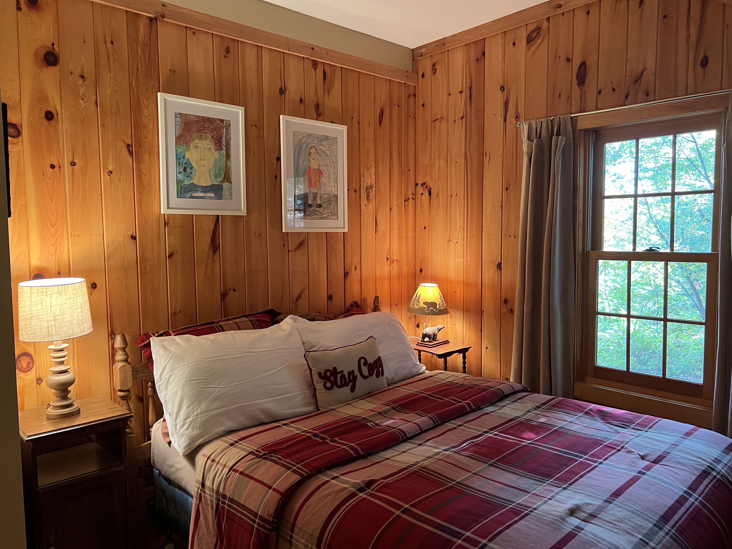 Lille Gossebo 2nd floor bedroom #2 with a double bed.