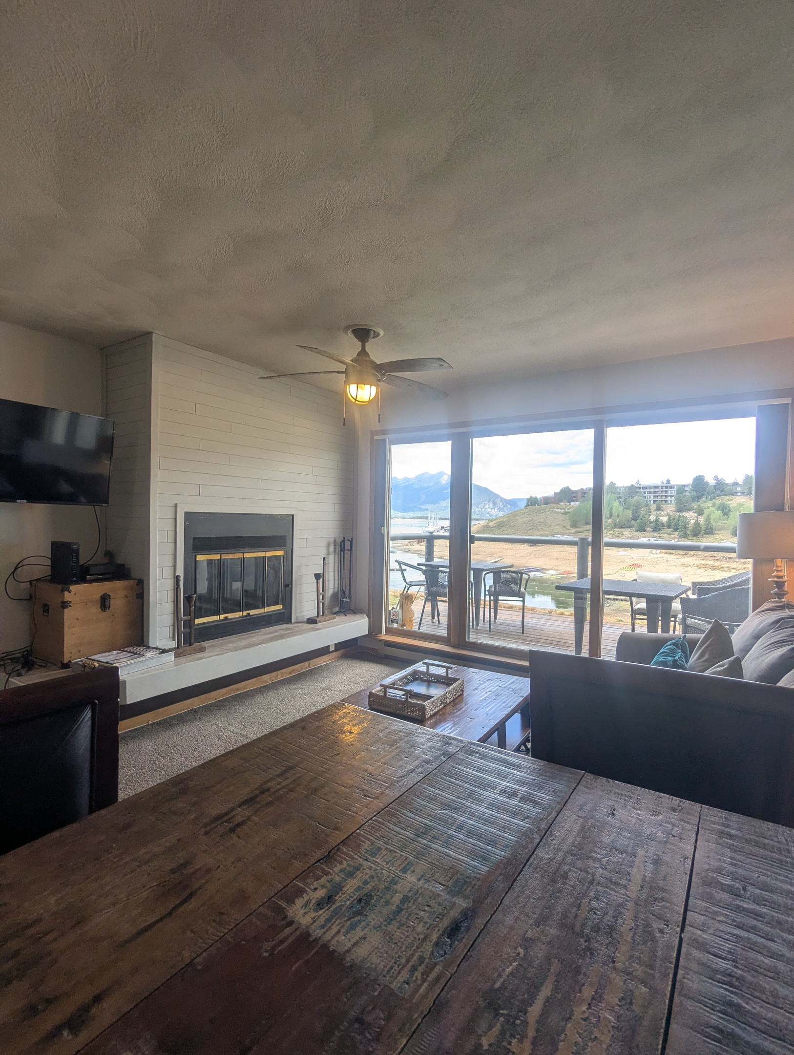 View from table to deck and beyond