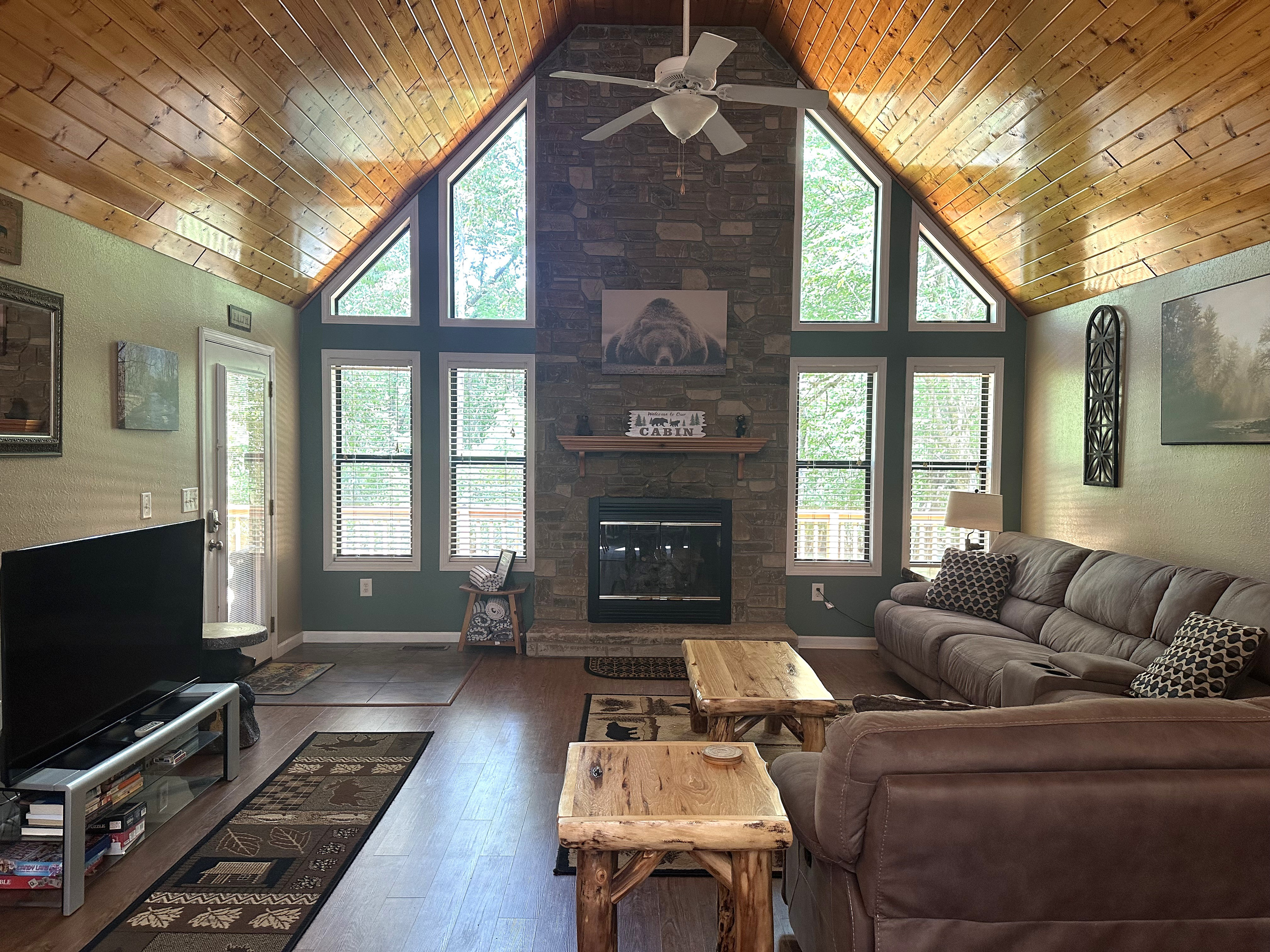 Living area with creekview