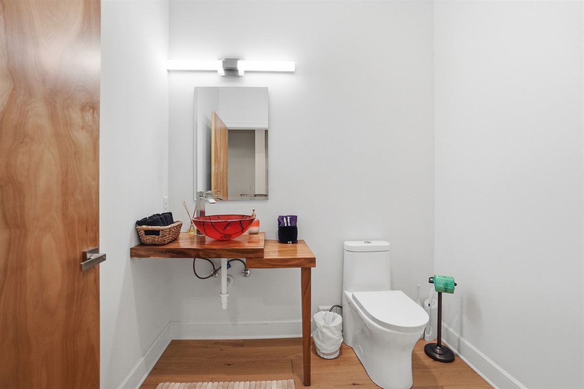 Second floor half bathroom