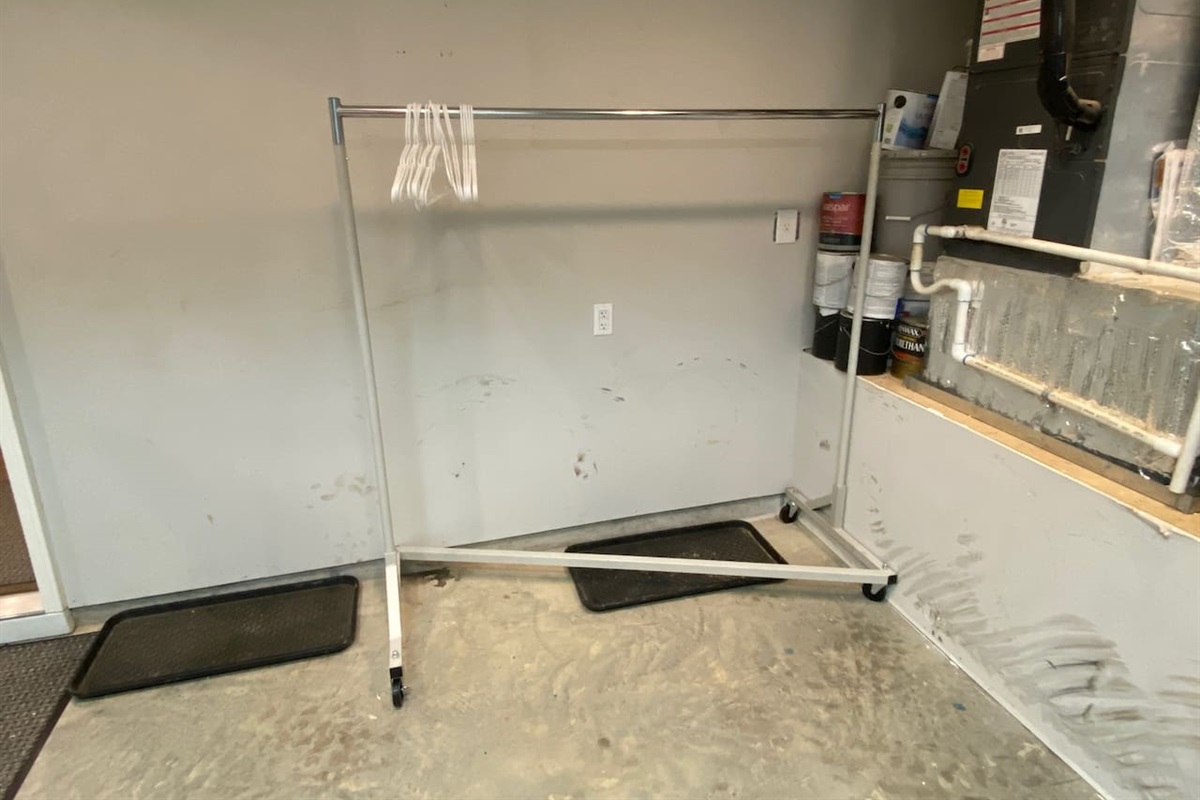 Coat rack and rzr riding clothing rack so you dont have to track stuff through the house.