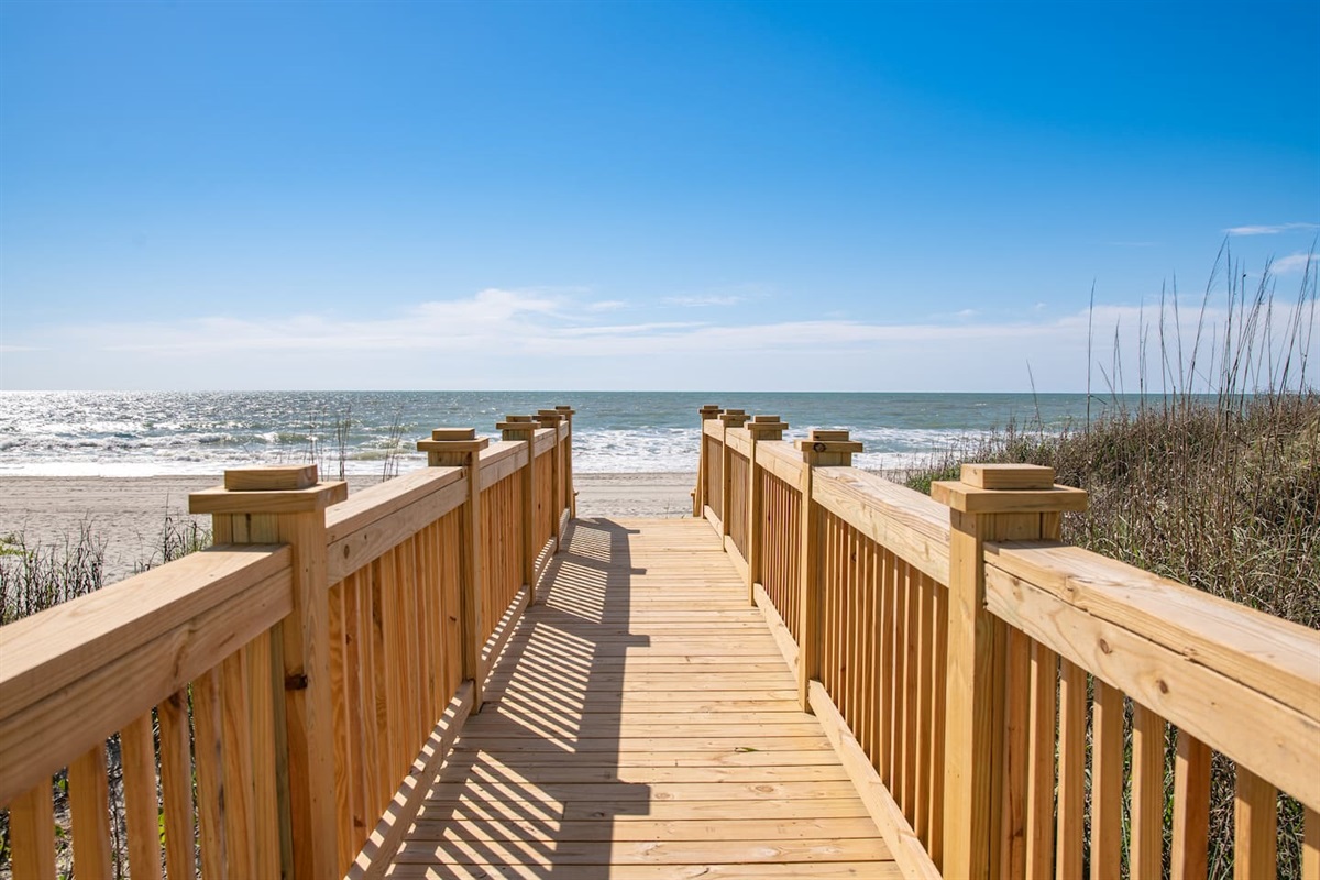 Private Portofino access to the beach just steps away!  