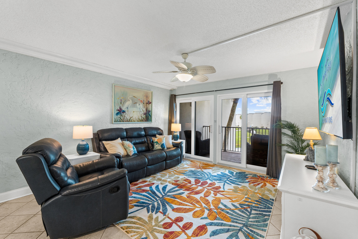 Living Room with Balcony Access