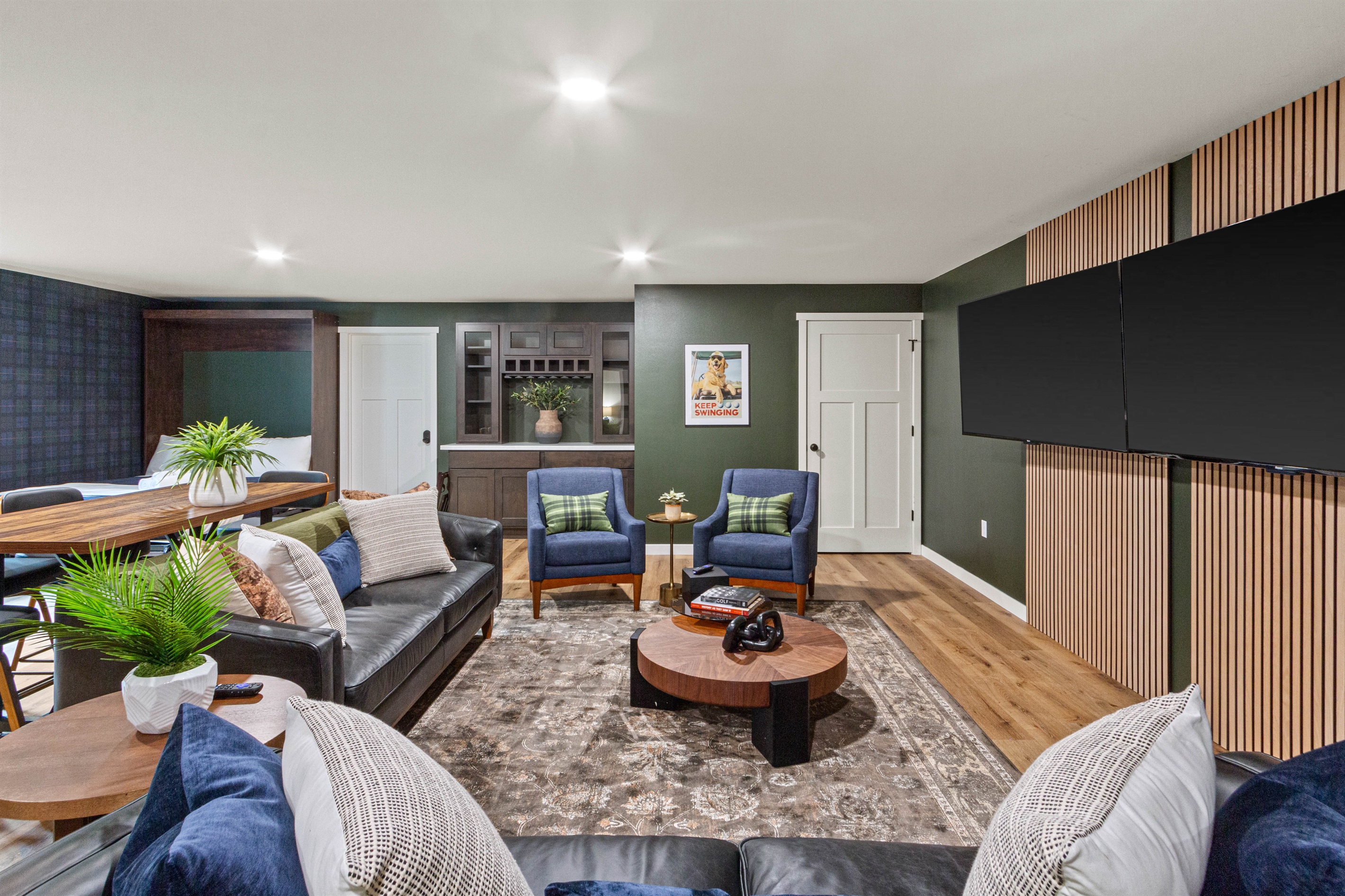 Basement rec room