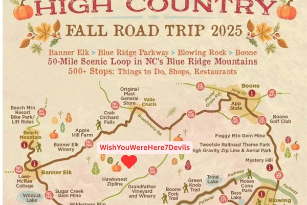 NC High Country Fall Road Trip! Stay @ the Red Heart @ WishYouWereHere7Devils to do it all!