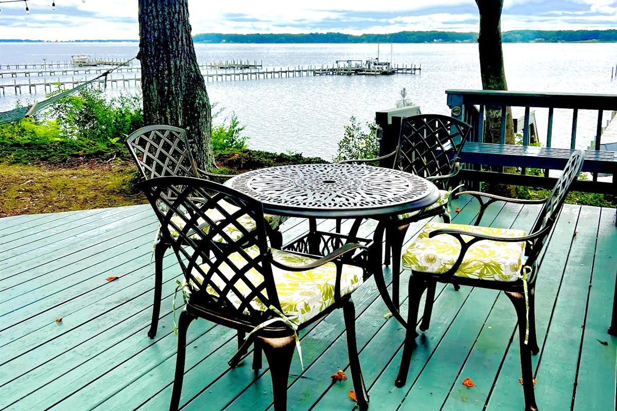 Perfect spot for morning coffee and good conversation!