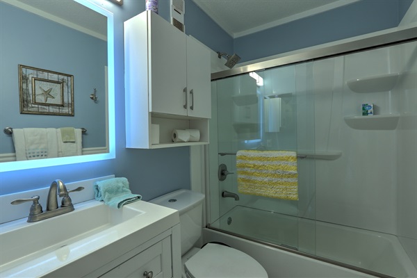 Glass Door on Tub Shower Combo