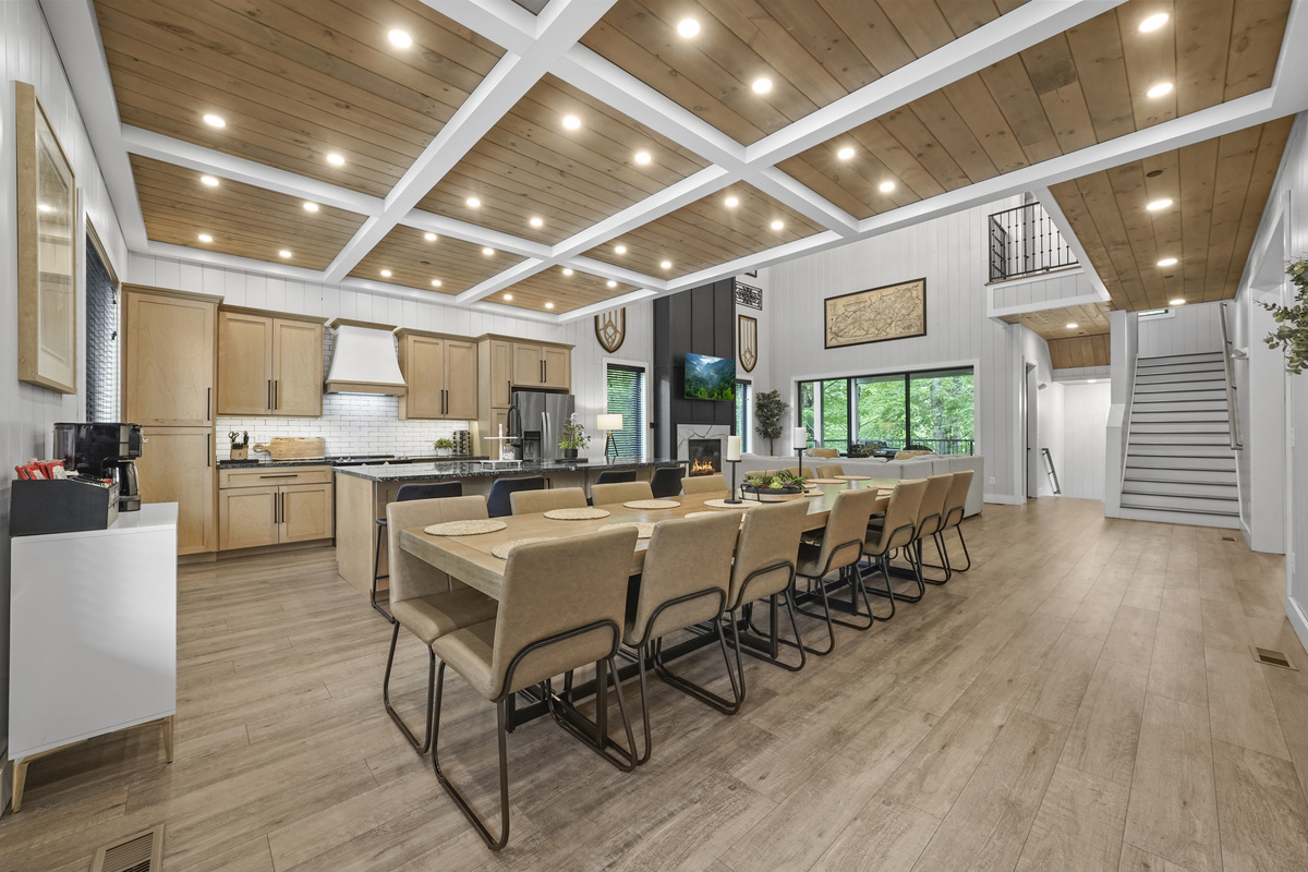 Dining room and kitchen - open plan