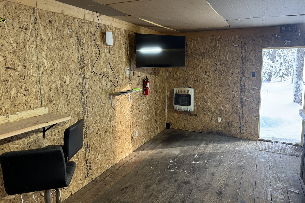 55" TV in Garage with heater