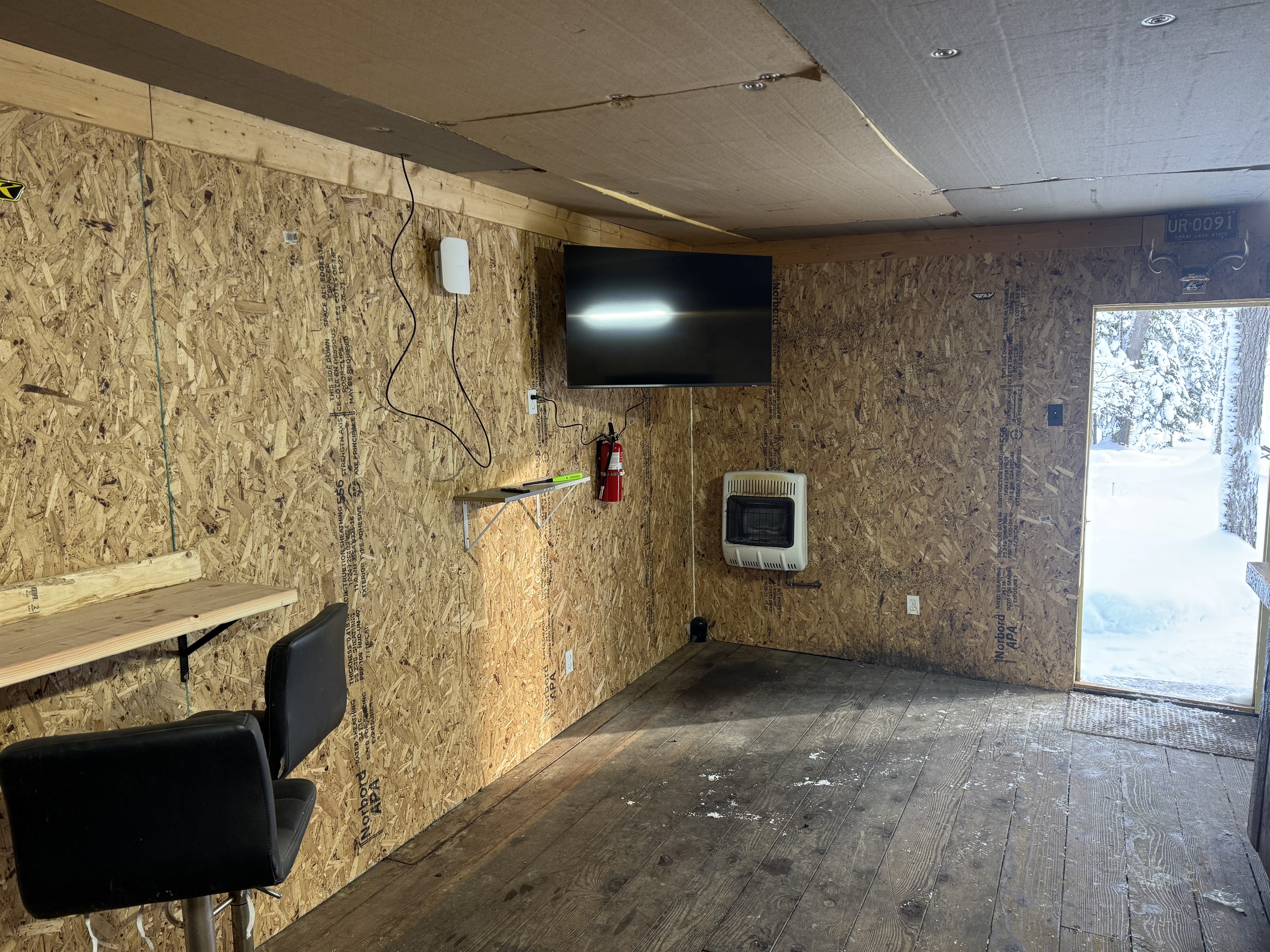 55" TV in Garage with heater