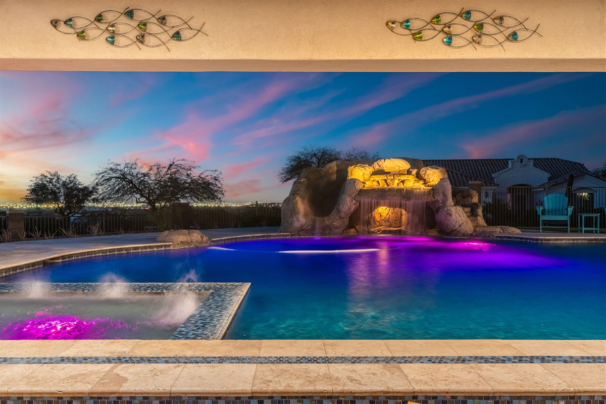 Private Pool and Spa with Optional Pool Heat Available for an Additional Nightly Fee.