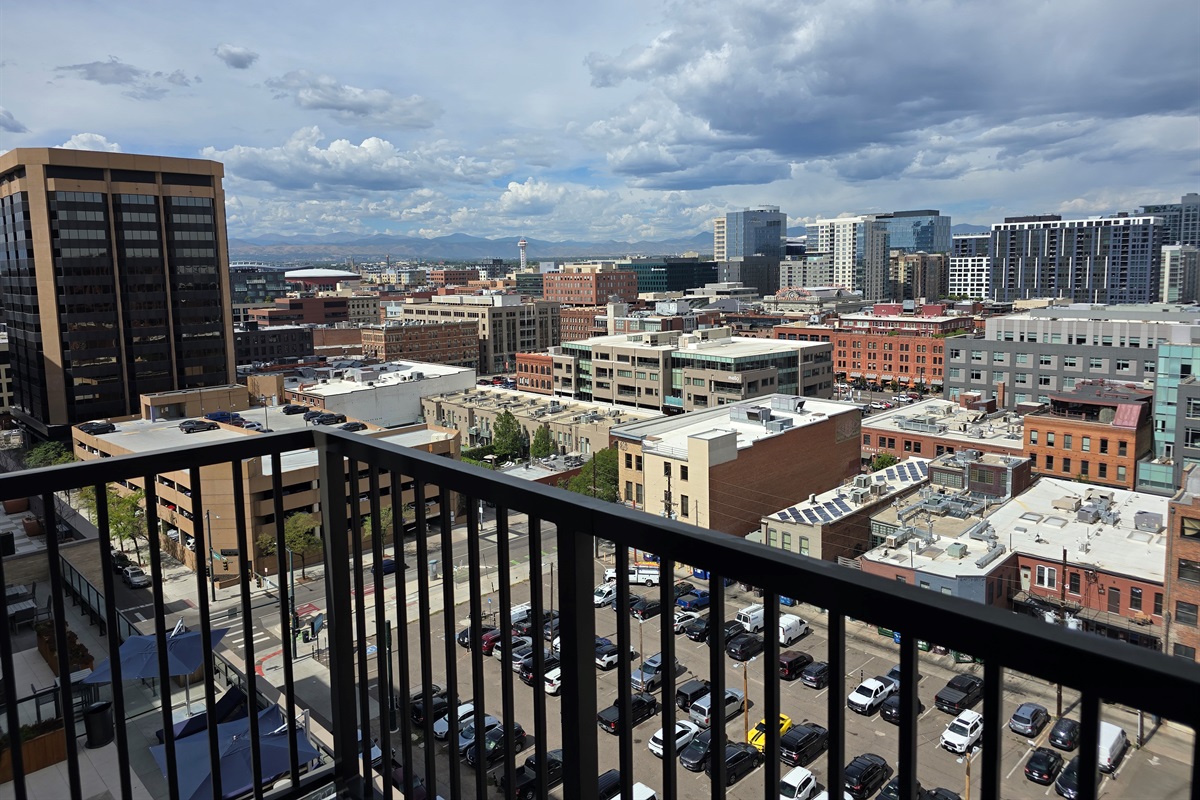 View from the private balcony in the main bedroom.