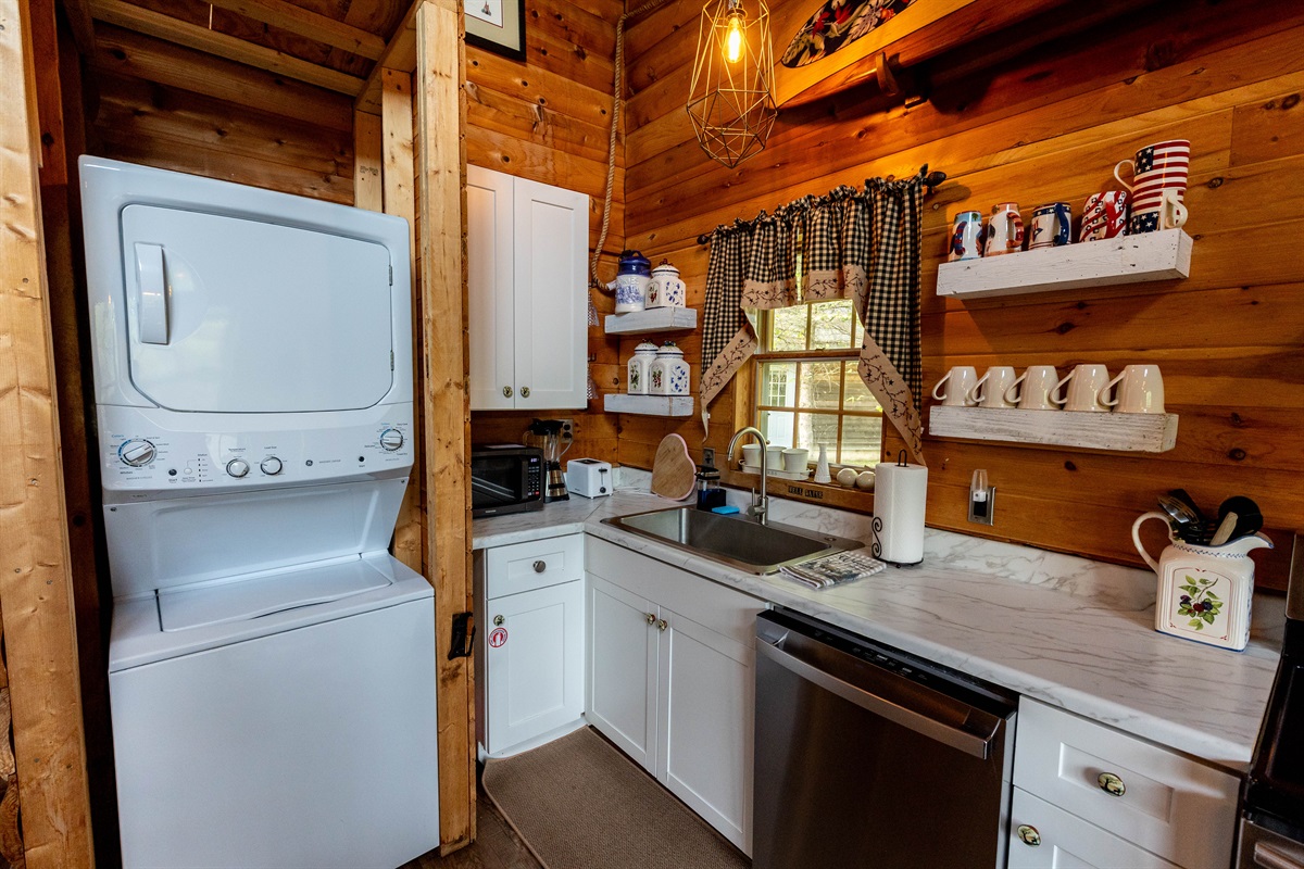 We offer washing machine, clothes dryer, and iron & board, in case you need them. 