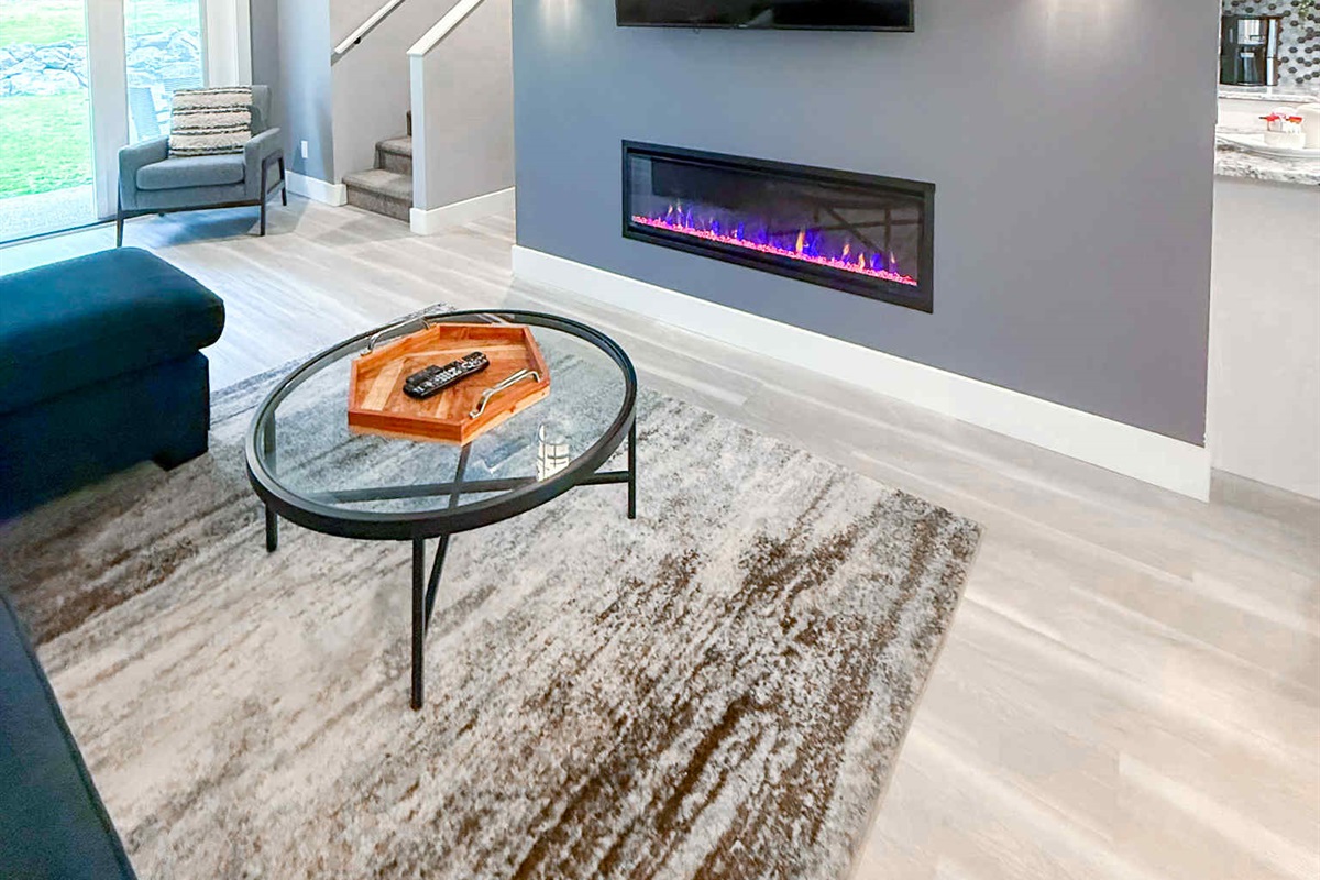 Fireplace. Mood lighting. Tons of heat.