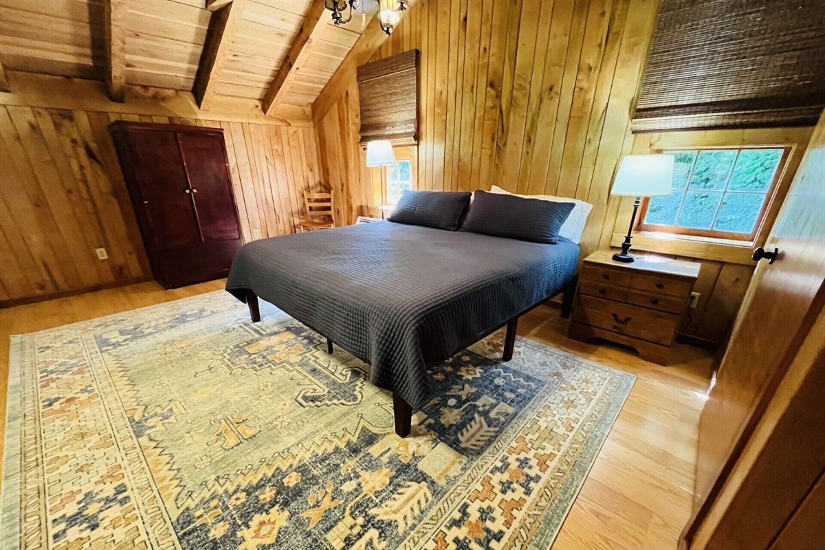 Loft bedroom with new king bed 