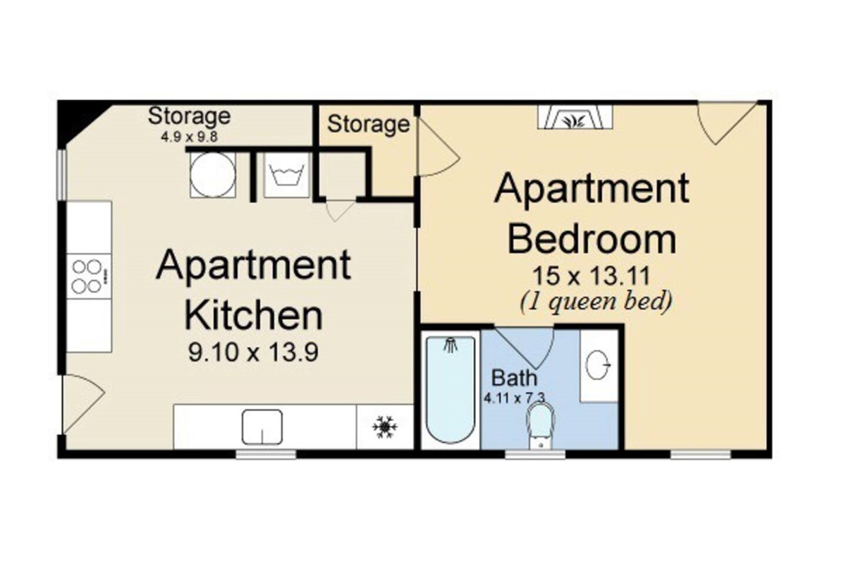 Apartment floor plan.