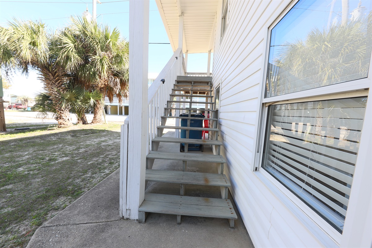 Steps to upper level