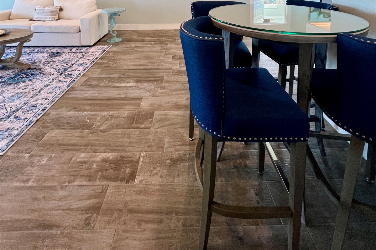 Crystal Paradise Media Room: Stylish media room with ample seating and versatile layout for family fun.